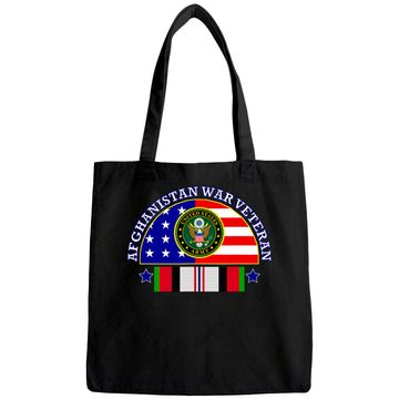 Discover Army Afghanistan War Veteran Patch Image Tote Bag