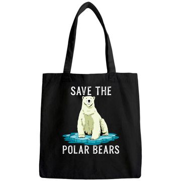 Discover Save The Polar Bears Tote Bag Anti Climate Change Polar Bear Tote Bag