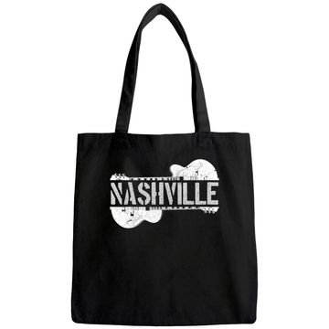 Discover Nashville Guitar Tennessee Tote Bag