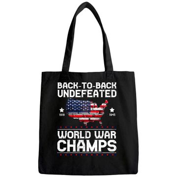 Discover Back-To-Back Undefeated World War Champs Tote Bag