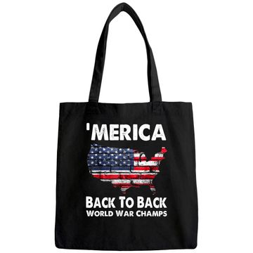 Discover Merica-Back-To-Back-World-War-Champs Tote Bag
