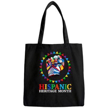 Discover Hispanic Heritage Month Strong Latino Hand Countries Flag Tote Bag