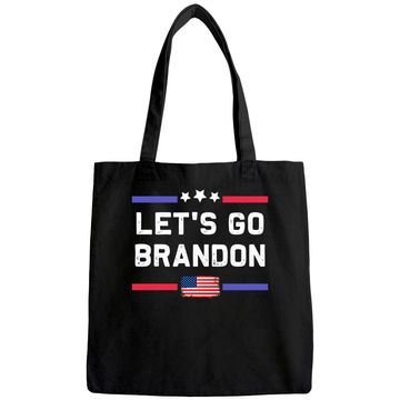 Discover Let's Go Brandon Conservative Anti Liberal US Flag Tote Bag
