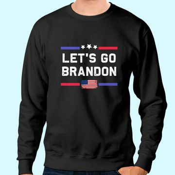 Discover Let's Go Brandon Conservative Anti Liberal US Flag Sweatshirt