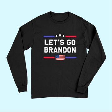 Discover Let's Go Brandon Conservative Anti Liberal US Flag Long Sleeves