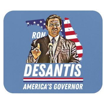 Discover Ron Desantis America's Governor Florida Us Flag Mouse Pad