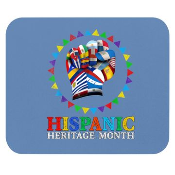 Discover Hispanic Heritage Month Strong Latino Hand Countries Flag Mouse Pad