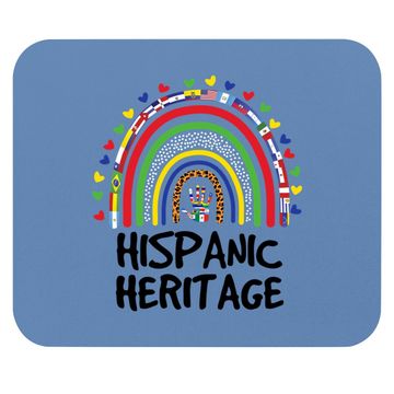 Discover National Hispanic Heritage Month Rainbow All Countries Flags Mouse Pad