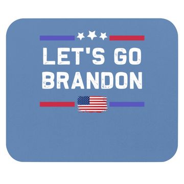 Discover Let's Go Brandon Conservative Anti Liberal Us Flag Mouse Pad