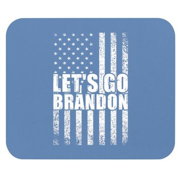 Discover Let’s Go Brandon Conservative Anti Liberal Us Flag Mouse Pad