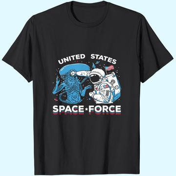 Discover U.S. Space Force | United States American Military Alien Fight Men Women T-Shirt