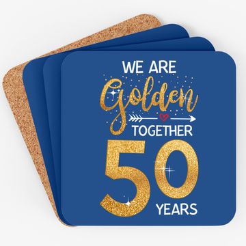 Discover We Golden Together Romantic Couples 50th Wedding Anniversary Coaster