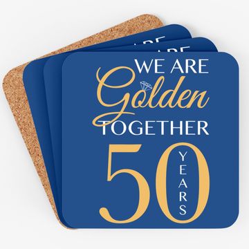 Discover Romantic Coaster For Couples - 50th Wedding Anniversary Premium Coaster
