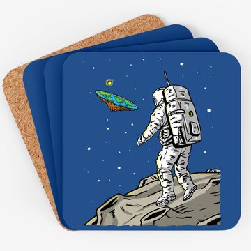 Discover Flat Earth Moon Landing Conspiracy Theory Anti Scientism Coaster