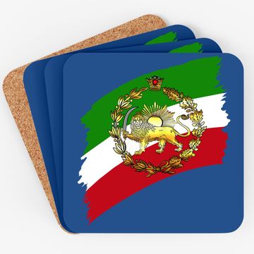 Discover Iran Flag With Lion And Crown Coaster