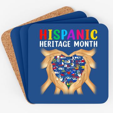 Discover Hispanic Heritage Countries Hands Heart Flags Latina Power Coaster