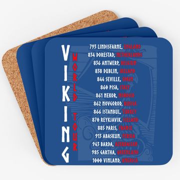 Discover Viking World Tour Front And Backprint! Coaster