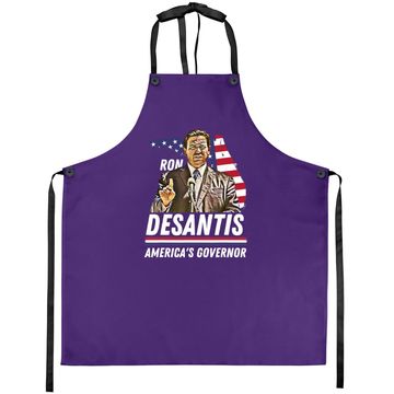 Discover Ron Desantis America's Governor Florida Us Flag Apron