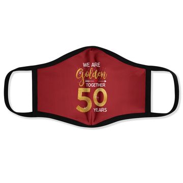 Discover We Golden Together Romantic Couples 50th Wedding Anniversary Face Mask