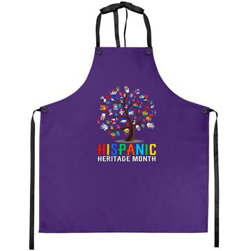 Discover National Hispanic Heritage Month Hand Flag Tree Roots Latino Apron