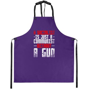 Discover Anti Communist Capitalist Liberty Gift Funny Anti Socialism Apron