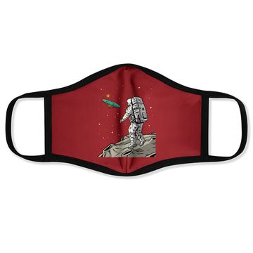 Discover Flat Earth Moon Landing Conspiracy Theory Anti Scientism Face Mask