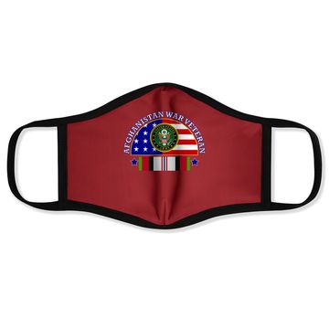 Discover Army Afghanistan War Veteran Patch Image Face Mask
