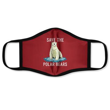 Discover Save The Polar Bears Face Mask Anti Climate Change Polar Bear Face Mask