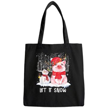 Discover Let It Snow Pig and Snowman Christmas Bags