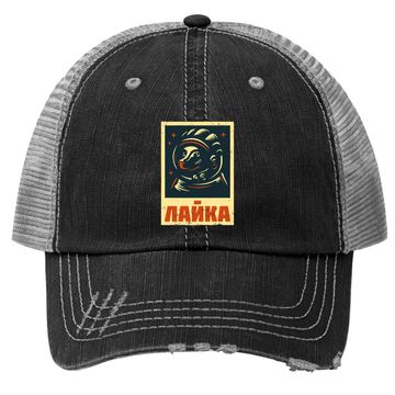 Discover Laika Dog Sputnik Space Travel Trucker Hat