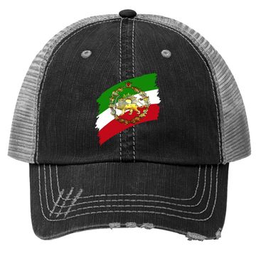 Discover Iran Flag With Lion And Crown Trucker Hat
