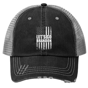 Discover Let’s Go Brandon Conservative Anti Liberal Us Flag Trucker Hat