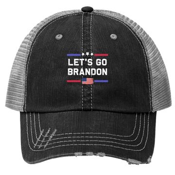 Discover Let's Go Brandon Conservative Anti Liberal Us Flag Trucker Hat