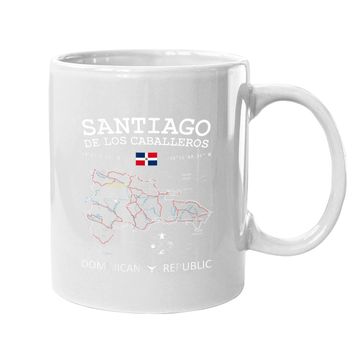 Discover Santiago De Los Caballeros Dominican Republic Map Flag Coffee Mug
