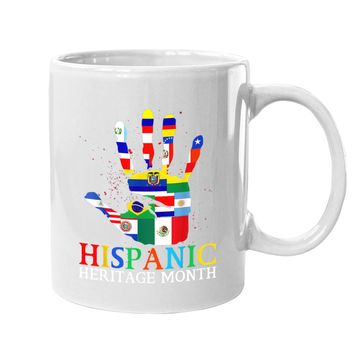 Discover National Hispanic Heritage Flag Countries Hands Latino Coffee Mug