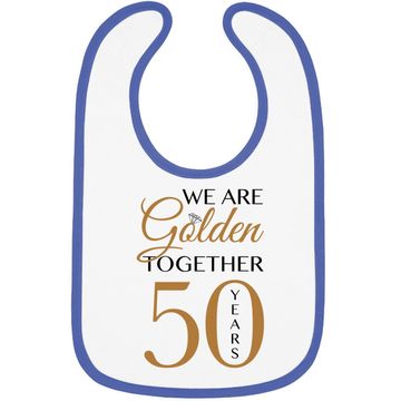 Discover Romantic Baby Bib For Couples - 50th Wedding Anniversary Baby Bib