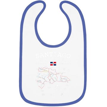 Discover Santiago De Los Caballeros Dominican Republic Map Flag Baby Bib