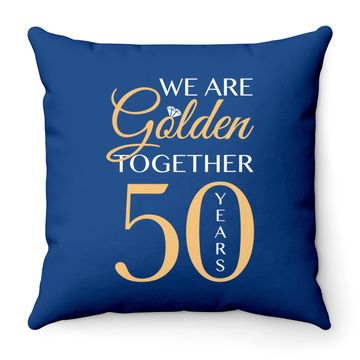 Discover Romantic Throw Pillow For Couples - 50th Wedding Anniversary Throw Pillow