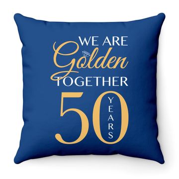 Discover Romantic Throw Pillow For Couples - 50th Wedding Anniversary Premium Throw Pillow