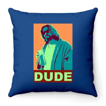 Discover The Big Lebowski Dude Propaganda Throw Pillow