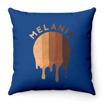 Discover Melanin Dripping Down Black Pride Proud Heritage Throw Pillow