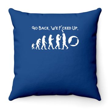 Discover Funny Anti Trump Throw Pillow - Go Back! Trump Evolution Tee