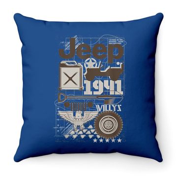 Discover Jeep Dad Willys 1941 Throw Pillow