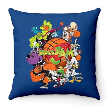 Discover Space Jam Tune Squad Marvin & Bugs Bunny Throw Pillow