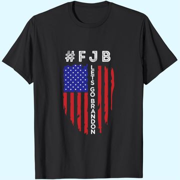 Discover Let's Go Brandon Conservative Anti Liberal US Flag T-Shirt