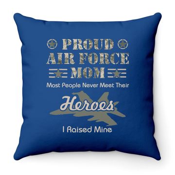 Discover Proud Air Force Mom Throw Pillow
