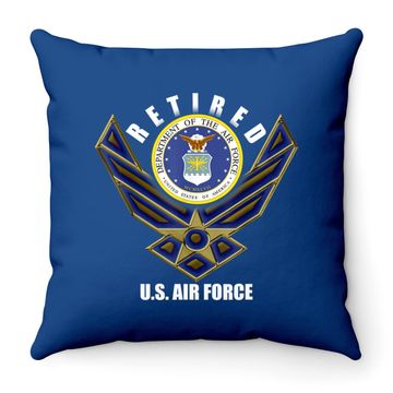 Discover Retired Us Air Force Veteran Throw Pillow Retirement Throw Pillow