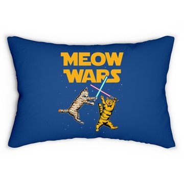 Discover Meow Wars -cat Lover Gift Lumbar Pillow