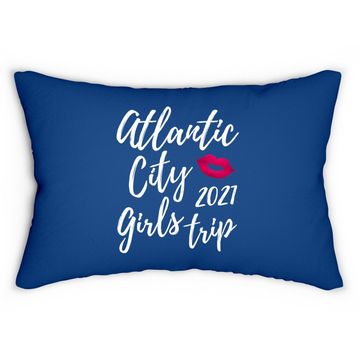 Discover Atlantic City Girls Trip 2021 New Jersey Vacation Design Lumbar Pillow
