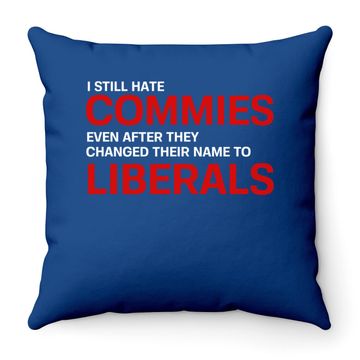 Discover Funny Anti Socialist Communist Pro America Patriotic Throw Pillow
